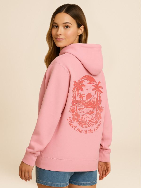 Kira - Oversized Cozy Hoodie with Palm Breeze Pattern