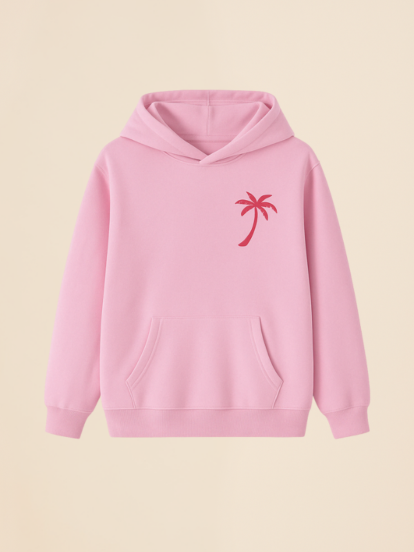 Kira - Oversized Cozy Hoodie with Palm Breeze Pattern