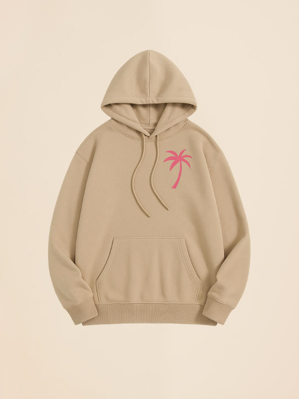 Kira - Oversized Cozy Hoodie with Palm Breeze Pattern