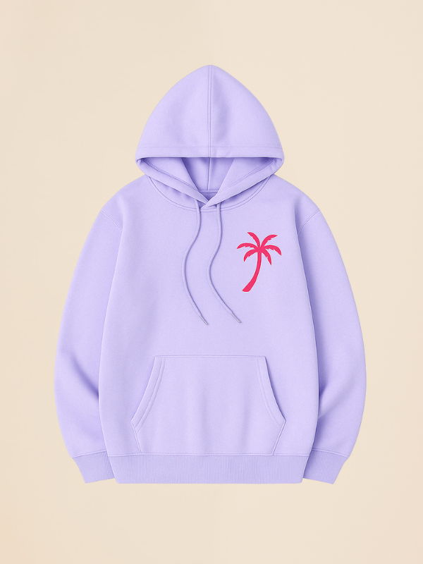 Kira - Oversized Cozy Hoodie with Palm Breeze Pattern