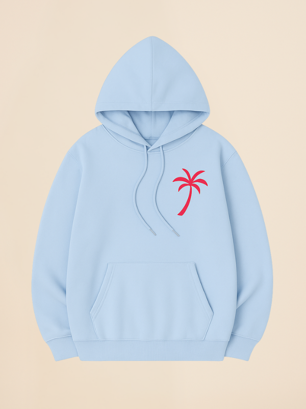 Kira - Oversized Cozy Hoodie with Palm Breeze Pattern