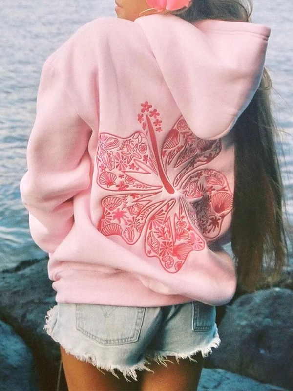 Mavi - Oversized Cozy Hoodie with Palm Coast Aesthetic