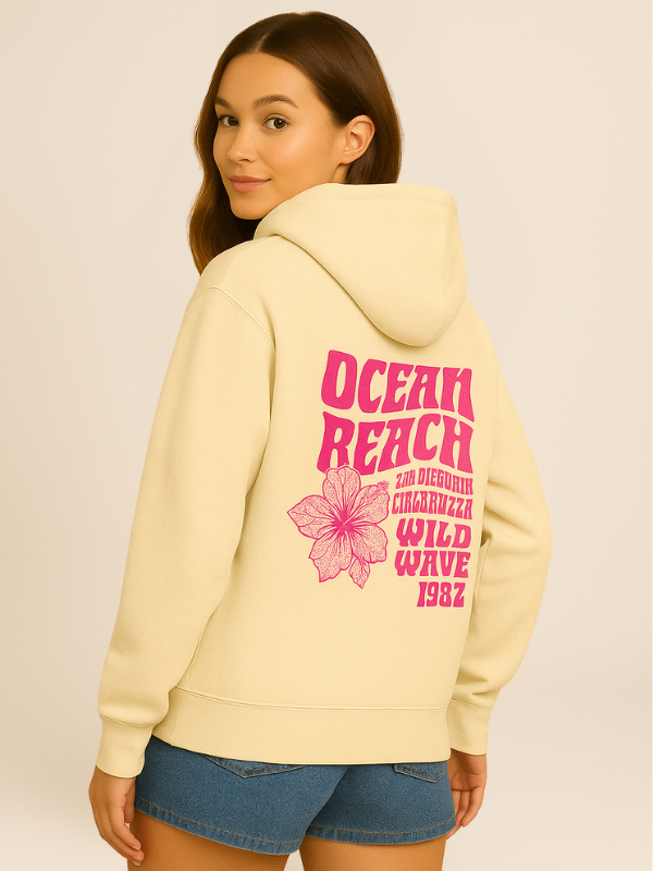 Auri - Oversized Comfy Hoodie with Beachside Energy
