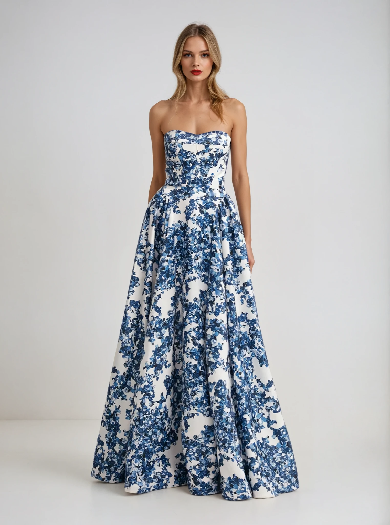 ariana bridesmaid dress Dress The Population Ariana Strapless Off-The-Shoulder Maxi Dress main image 1