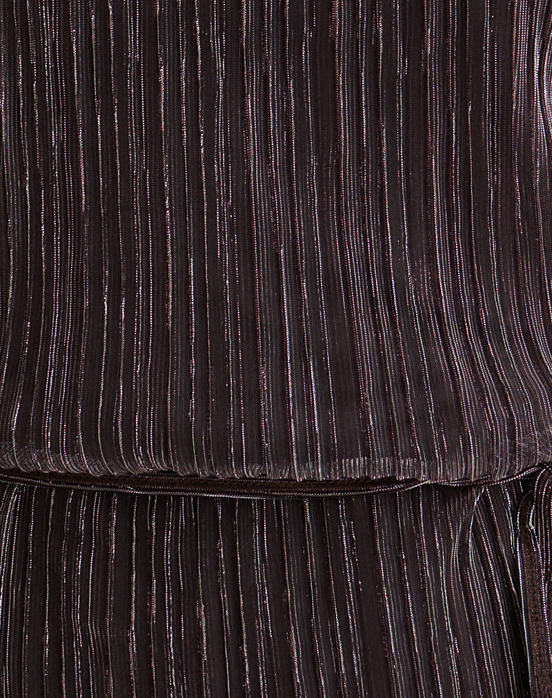 Celeste - Bronze Shimmer Plissé Top