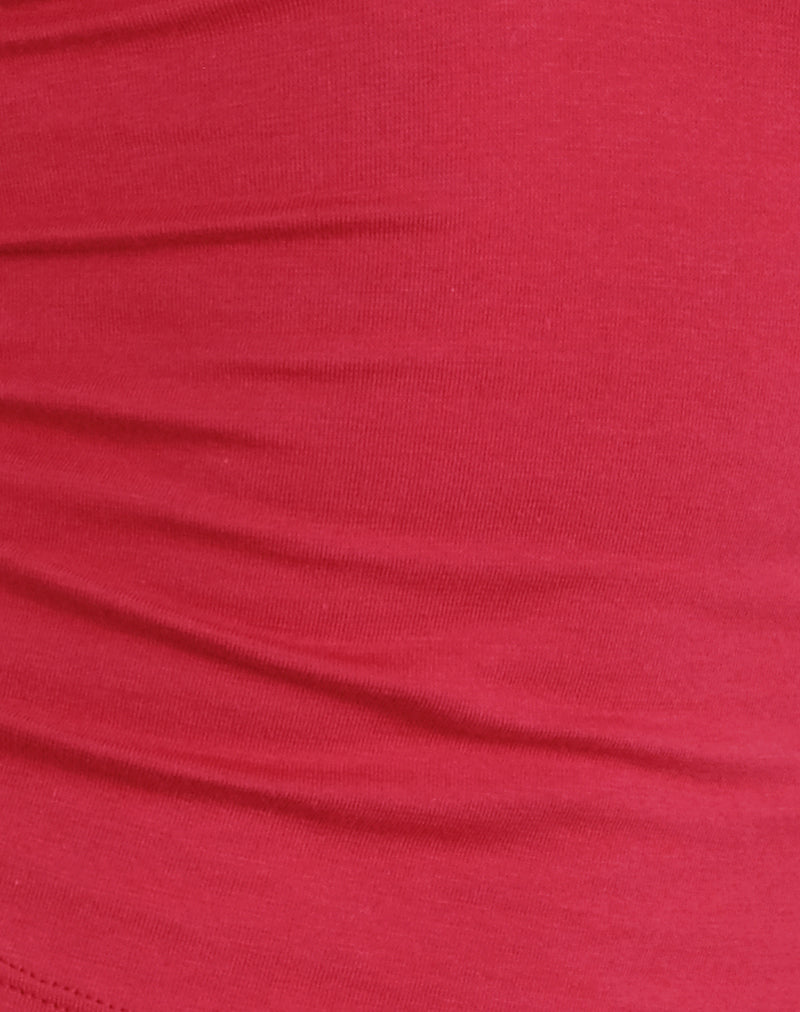 Scarlett - Cherry Red Plunge Top
