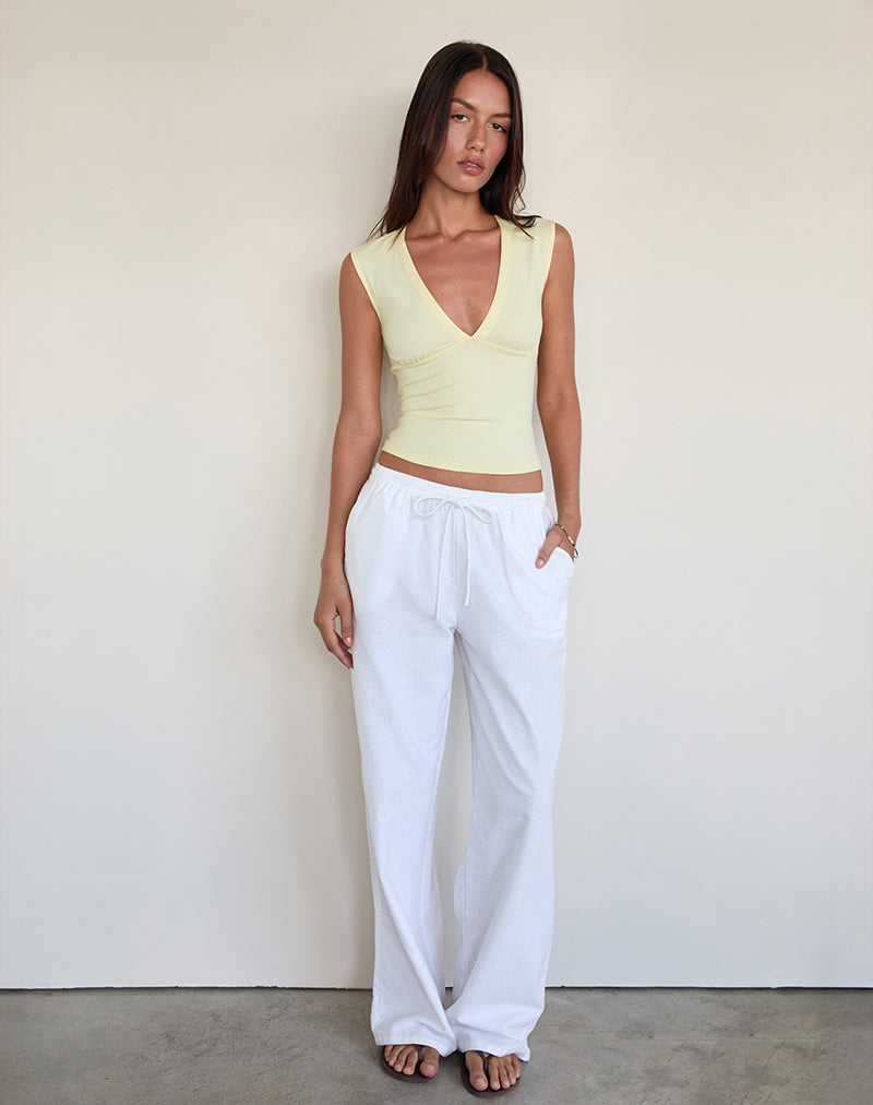 Scarlett - Lemon Plunge Top