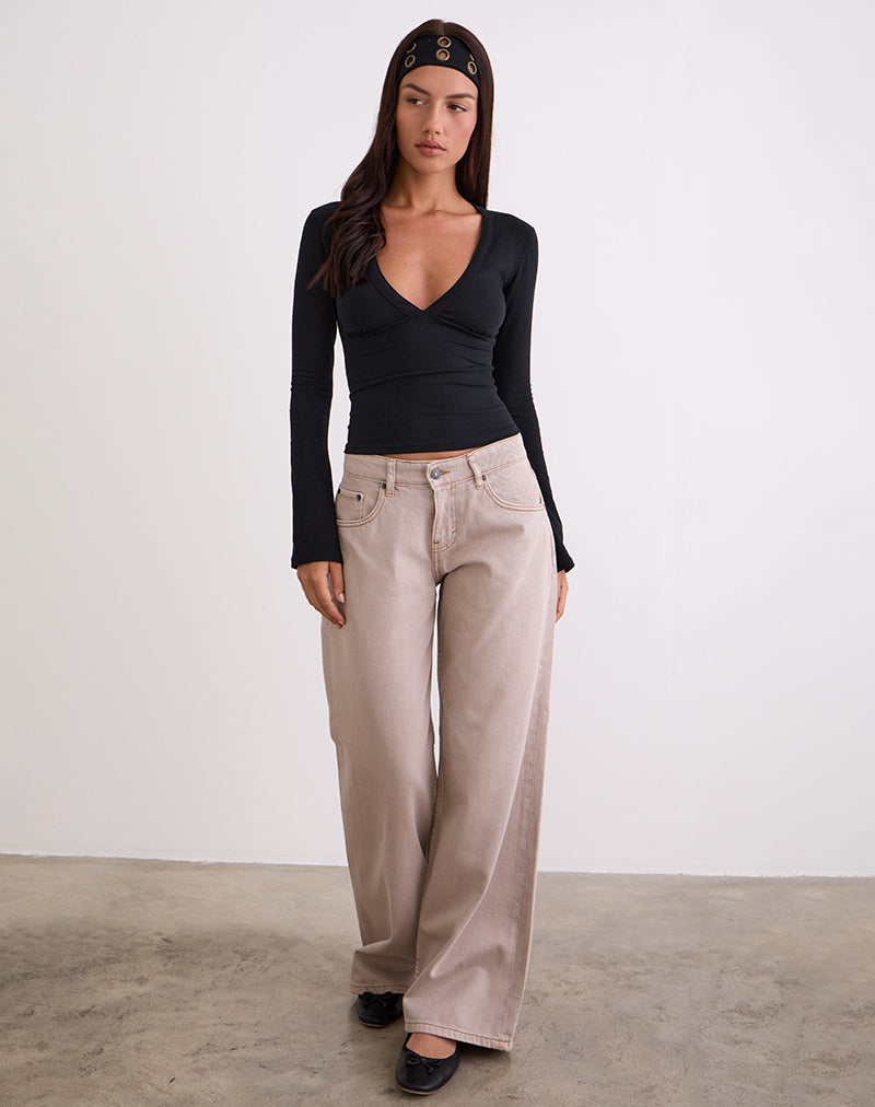 Nadia - Black Long Sleeve Top