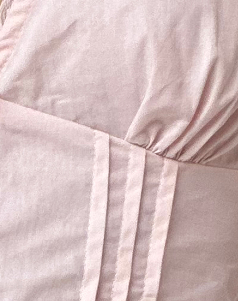 Catalina - Blush Poplin Corset Top
