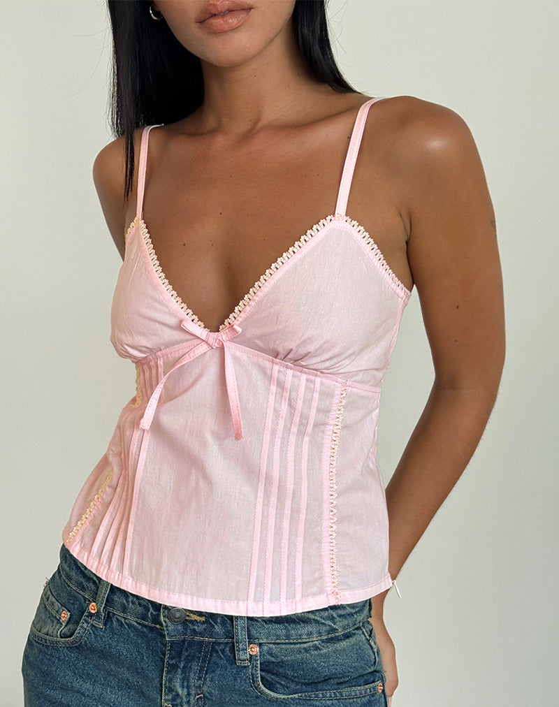 Colette - Blush Poplin Cami Top