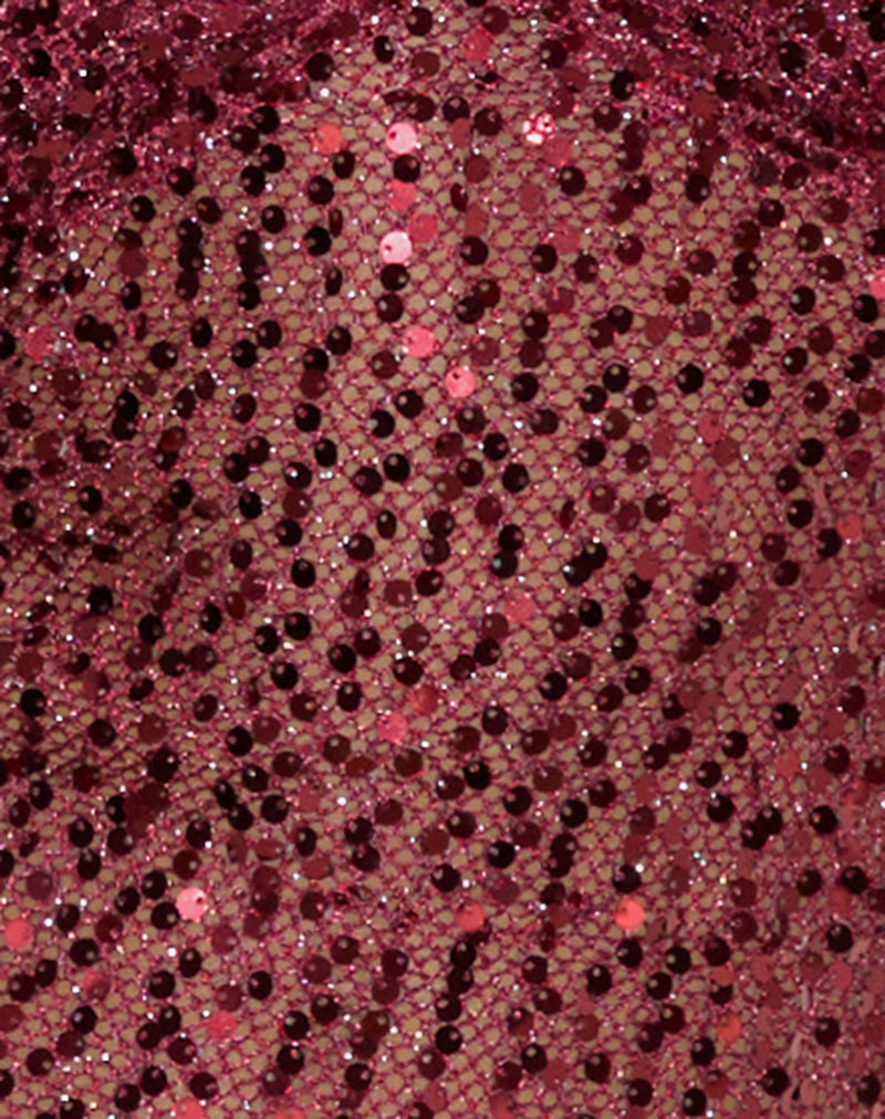 Ophelia - Burgundy Sequin Triangle Cami