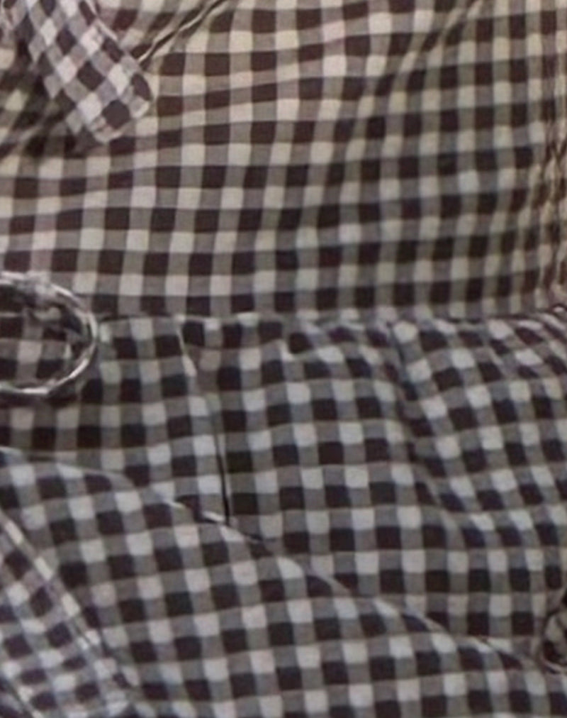 Georgia - Brown Gingham Top