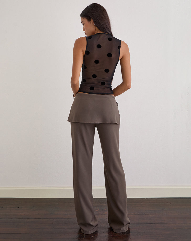 Daphne - Black Polka Dot Top