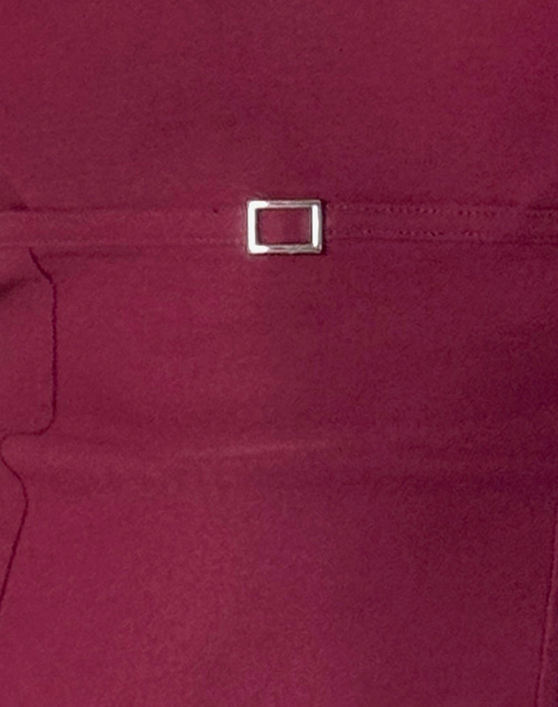 Juliette - Burgundy Tailored Halter Top