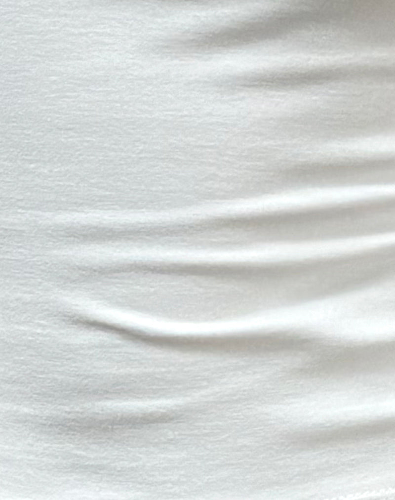 Simone - White Jersey Halter Top