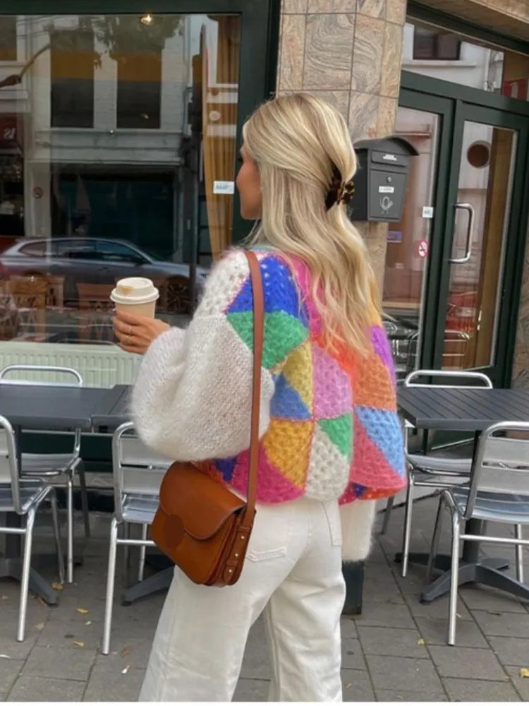 Eleni - Colorful Crochet Sweater