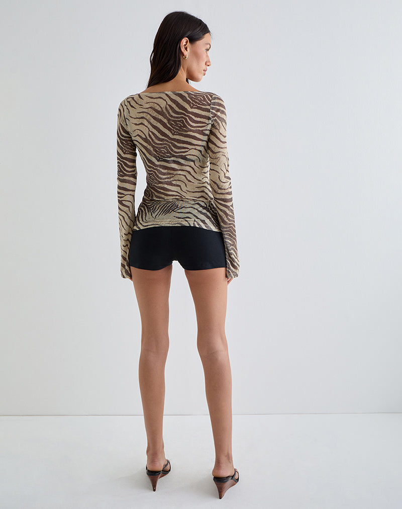 Amara - Animal Print Long Sleeve Top