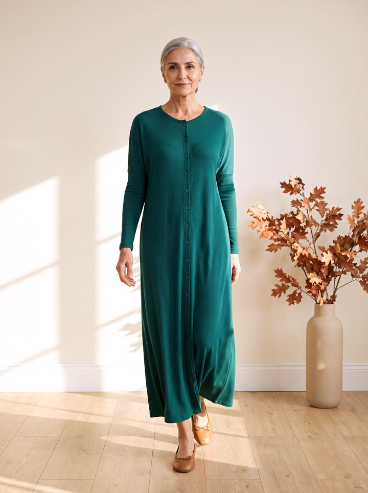 Bettina Maxi Dress in Green, front