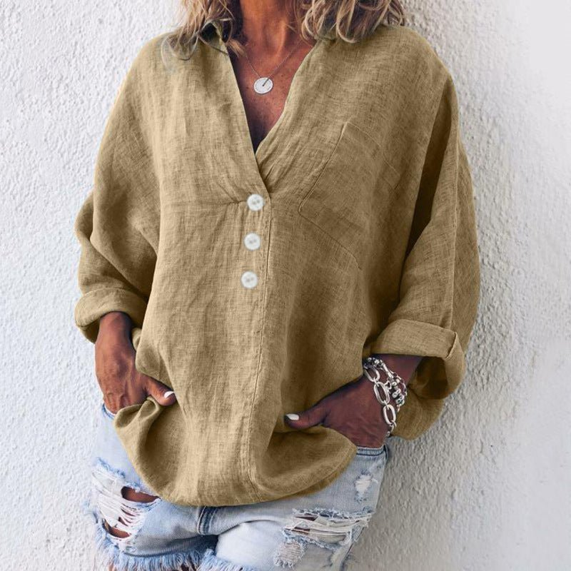 Avery - Stylish Cotton Linen Top