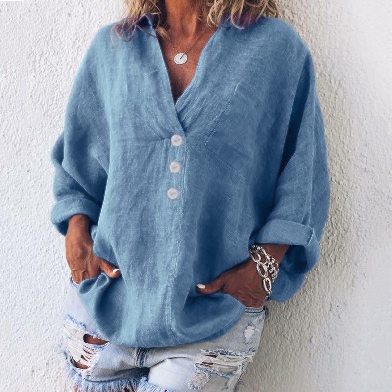 Avery - Stylish Cotton Linen Top