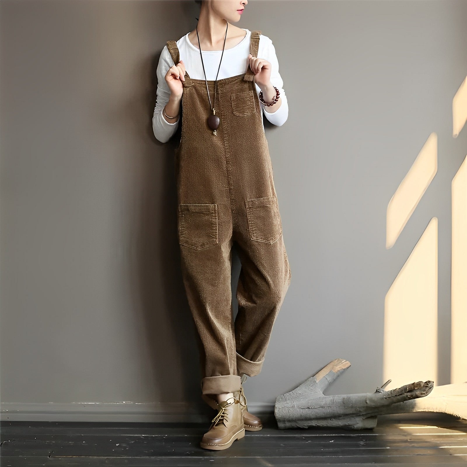 Delilah - Vintage-Inspired Corduroy Overall (Plus Size Available)