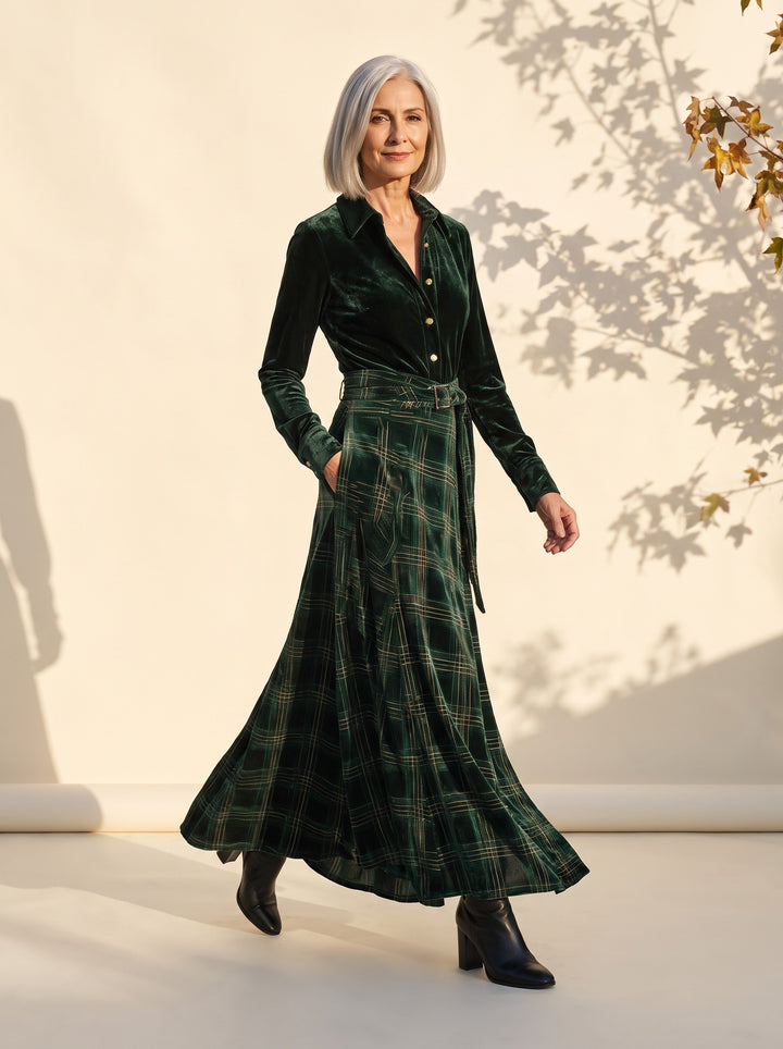 Prudence Maxi Dress in Forest Green