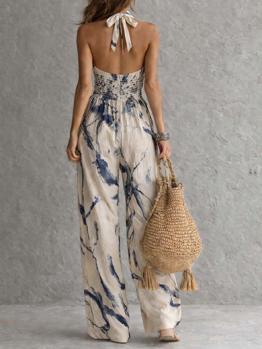 Palma Wide-Leg Jumpsuit — back view