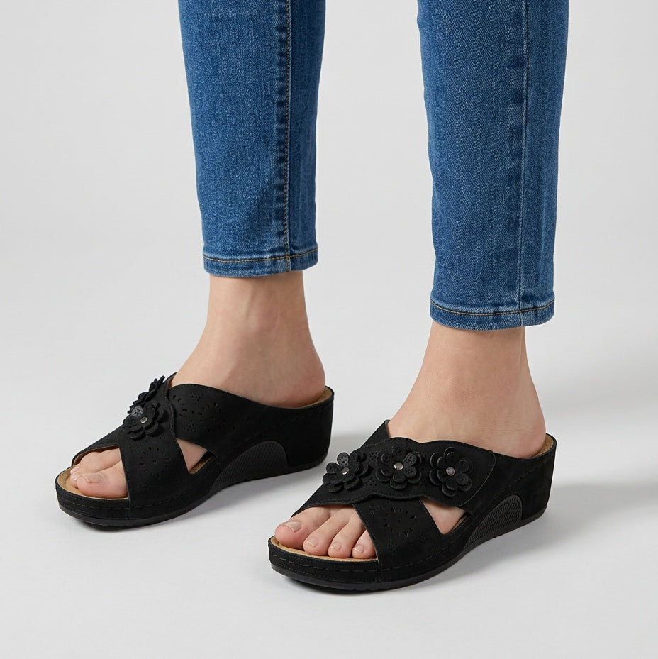 Carlotta Comfort Slide Sandal — black