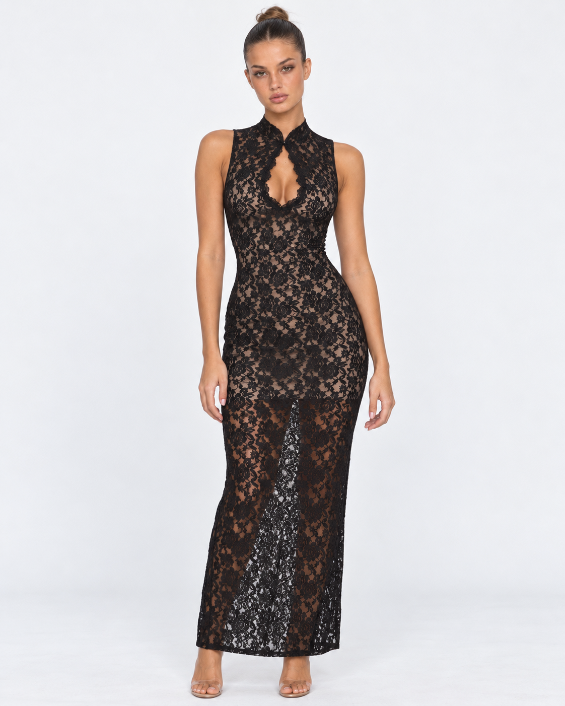 Nicolette Maxi Dress in black - front