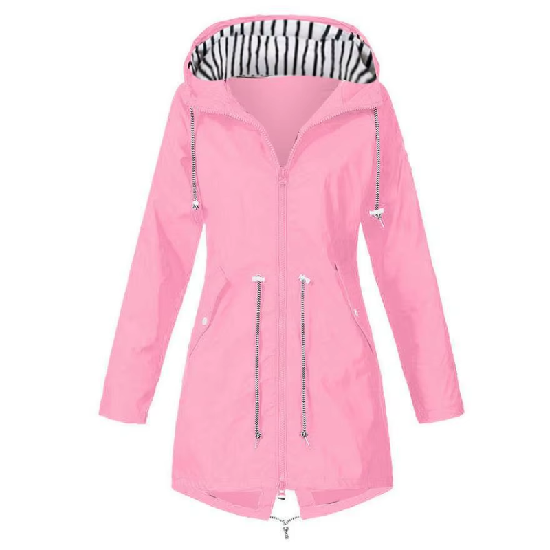 Yvonne - Hooded Raincoat for Women Lightweight and Windproof