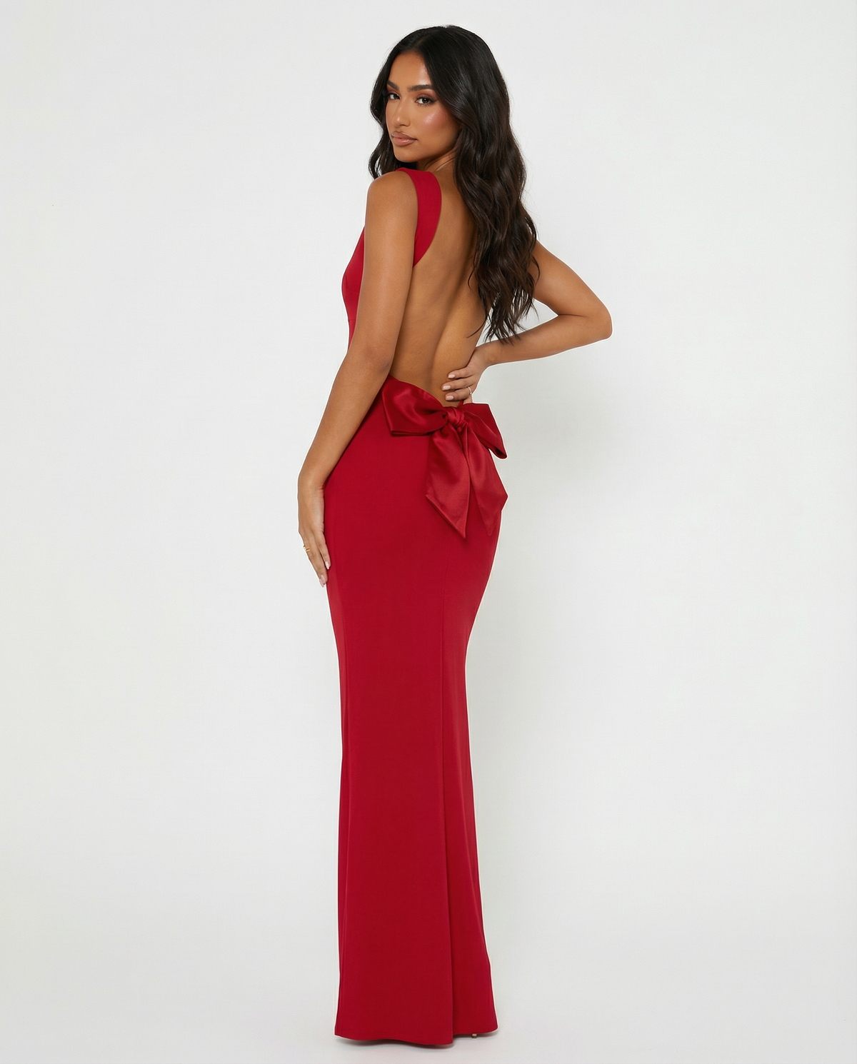 Juliana Maxi Dress - open back with bow