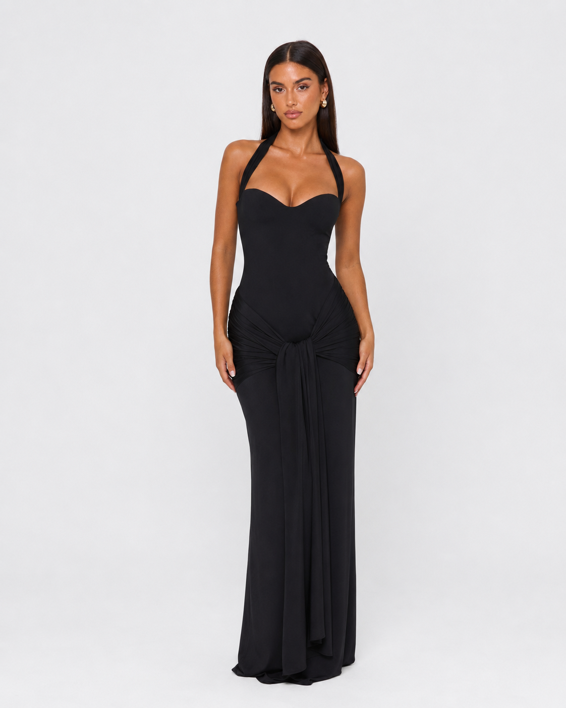 Nathalie Maxi Dress in black - front