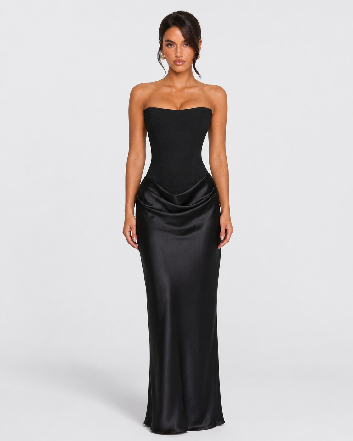 Theodora Gown in black - front