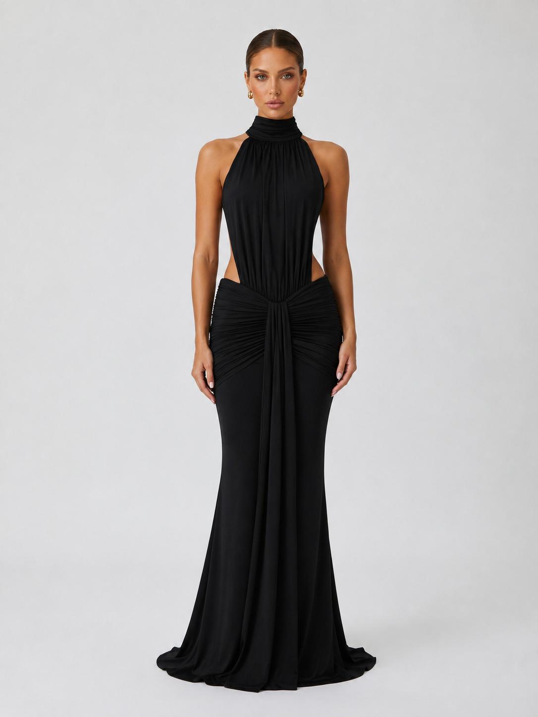 Soraya Gown in black - front
