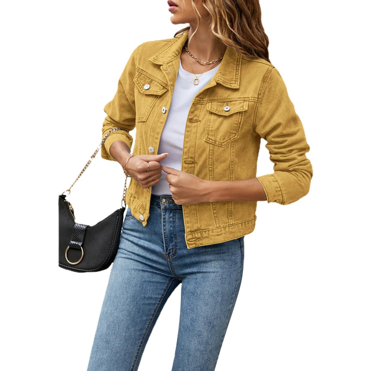 Scarlett - Denim Jacket with Buttons