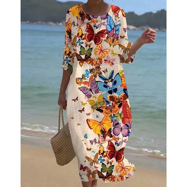 Amara - Elegant Floral Dress with Tummy Control