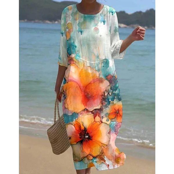 Amara - Elegant Floral Dress with Tummy Control