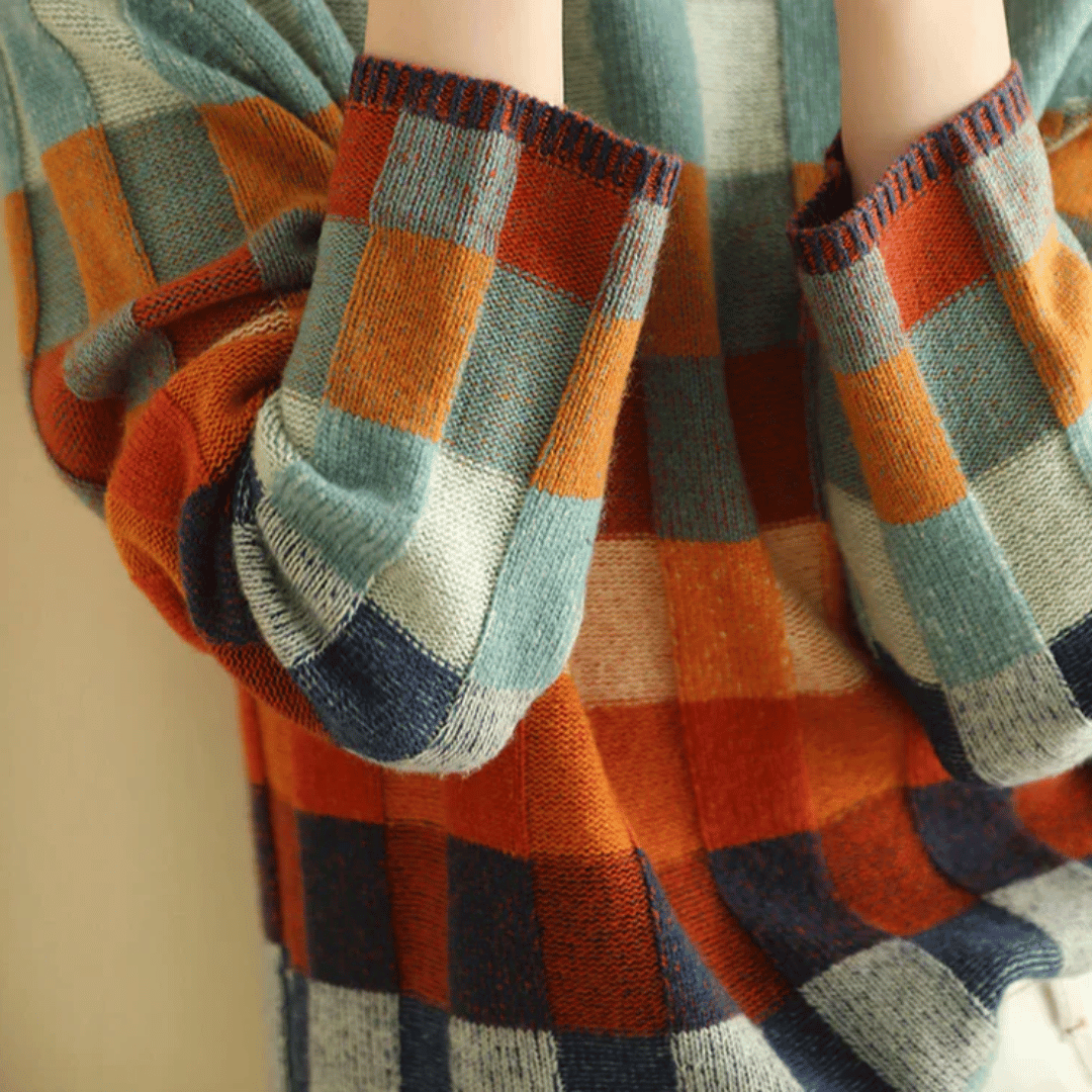 Bethany - Patchwork Turtleneck