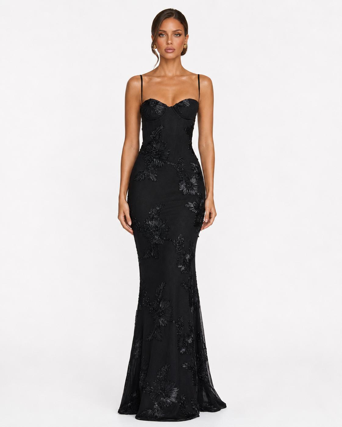 Veronique Gown in black - front