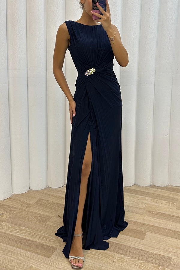 Deena - Maxi Dress – navy blue – lifestyle (3)