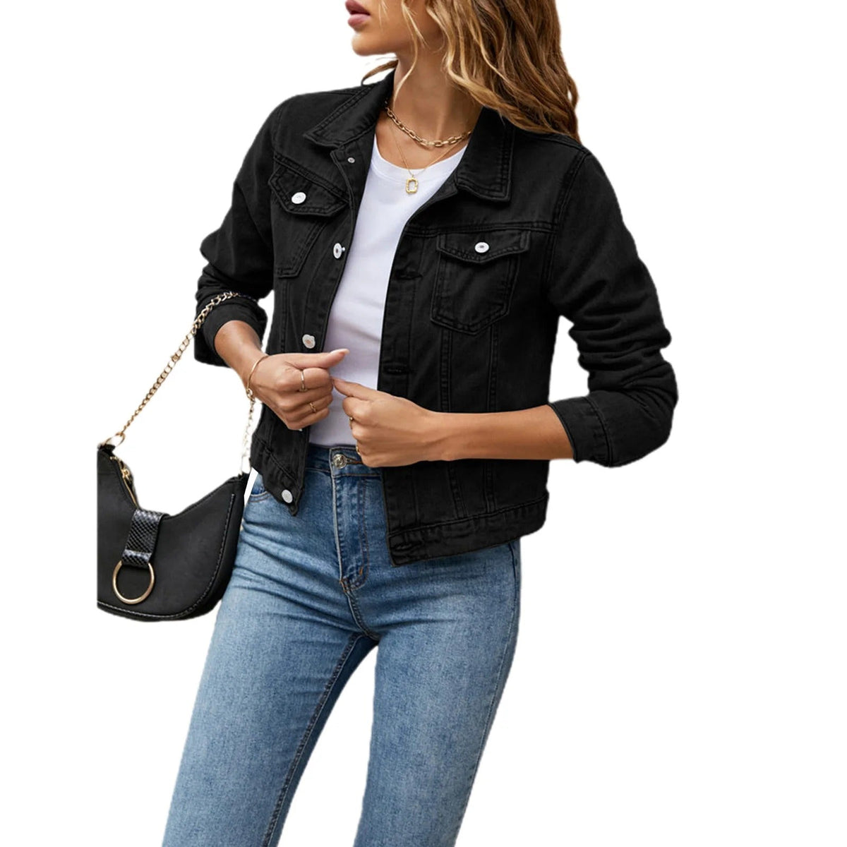 Scarlett - Denim Jacket with Buttons