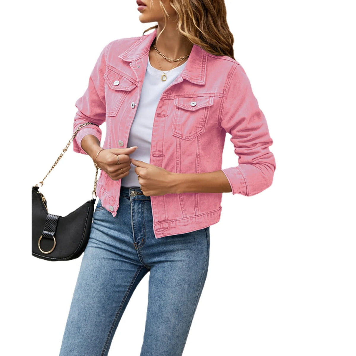 Scarlett - Denim Jacket with Buttons