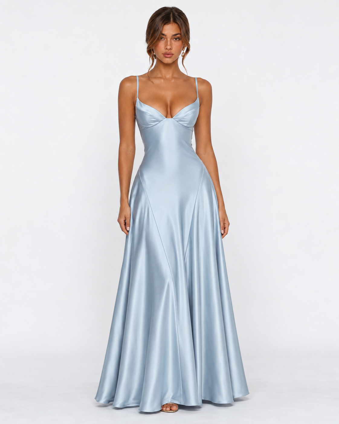 Rosamund Maxi Dress in light blue - front