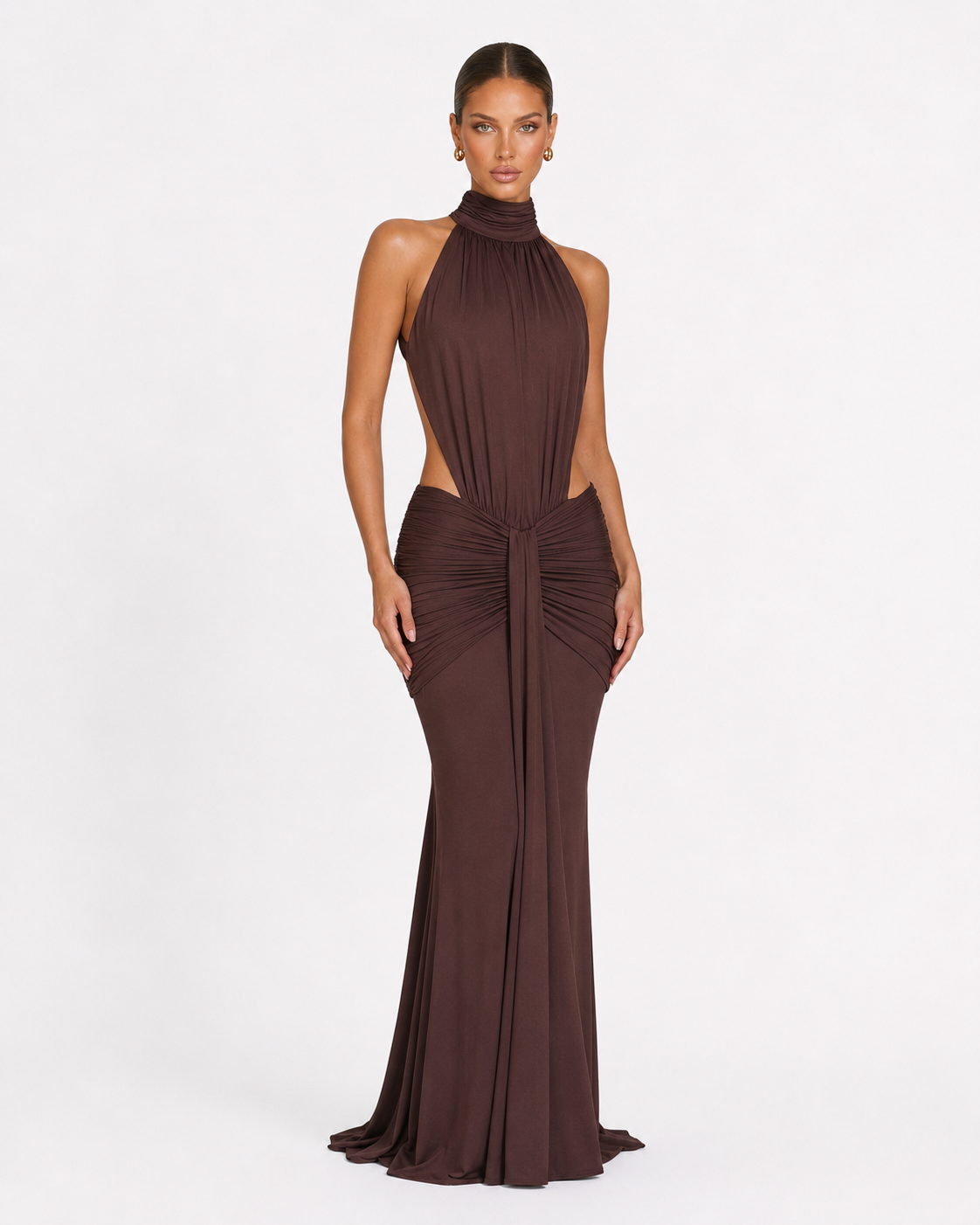Soraya Gown in brown - front