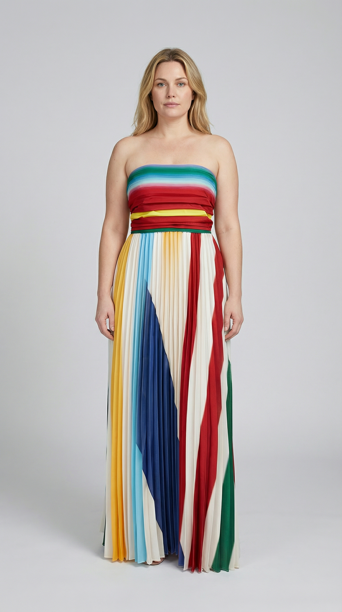 Ava - Striped Off-Shoulder Maxi Dress