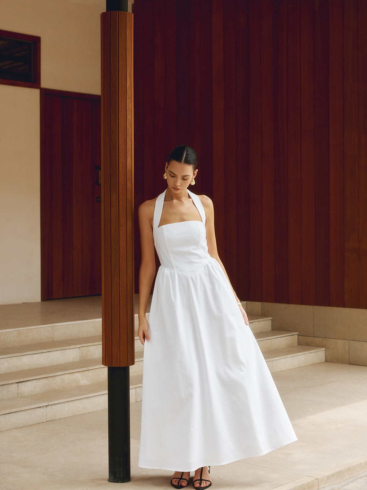 Lucienne - Maxi Dress – white – lifestyle (3)