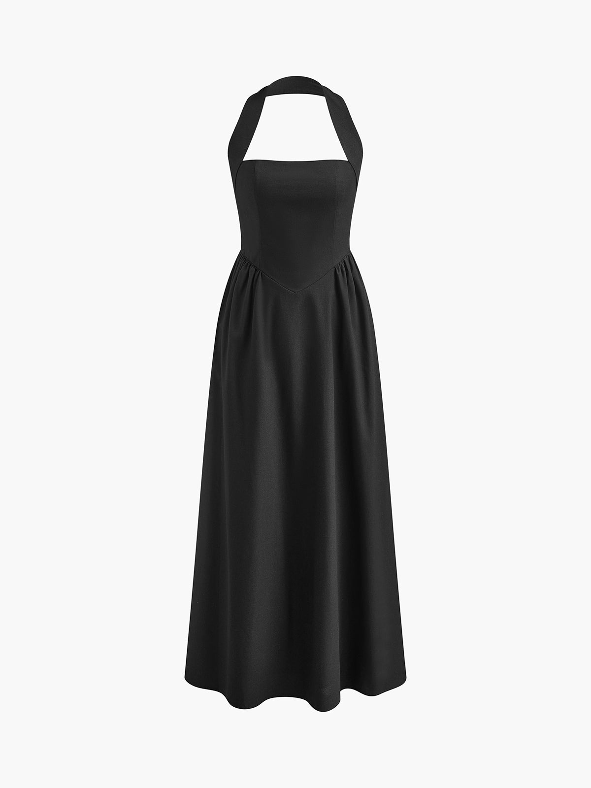 Lucienne - Maxi Dress – black – flat lay