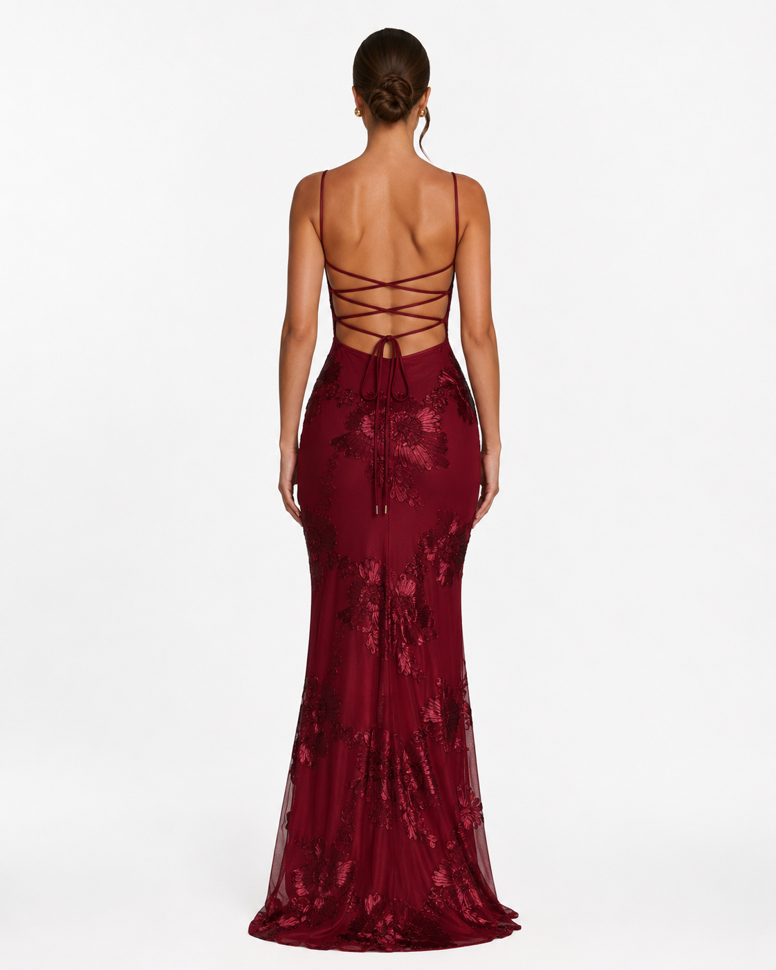 Veronique Gown - lace-up back view