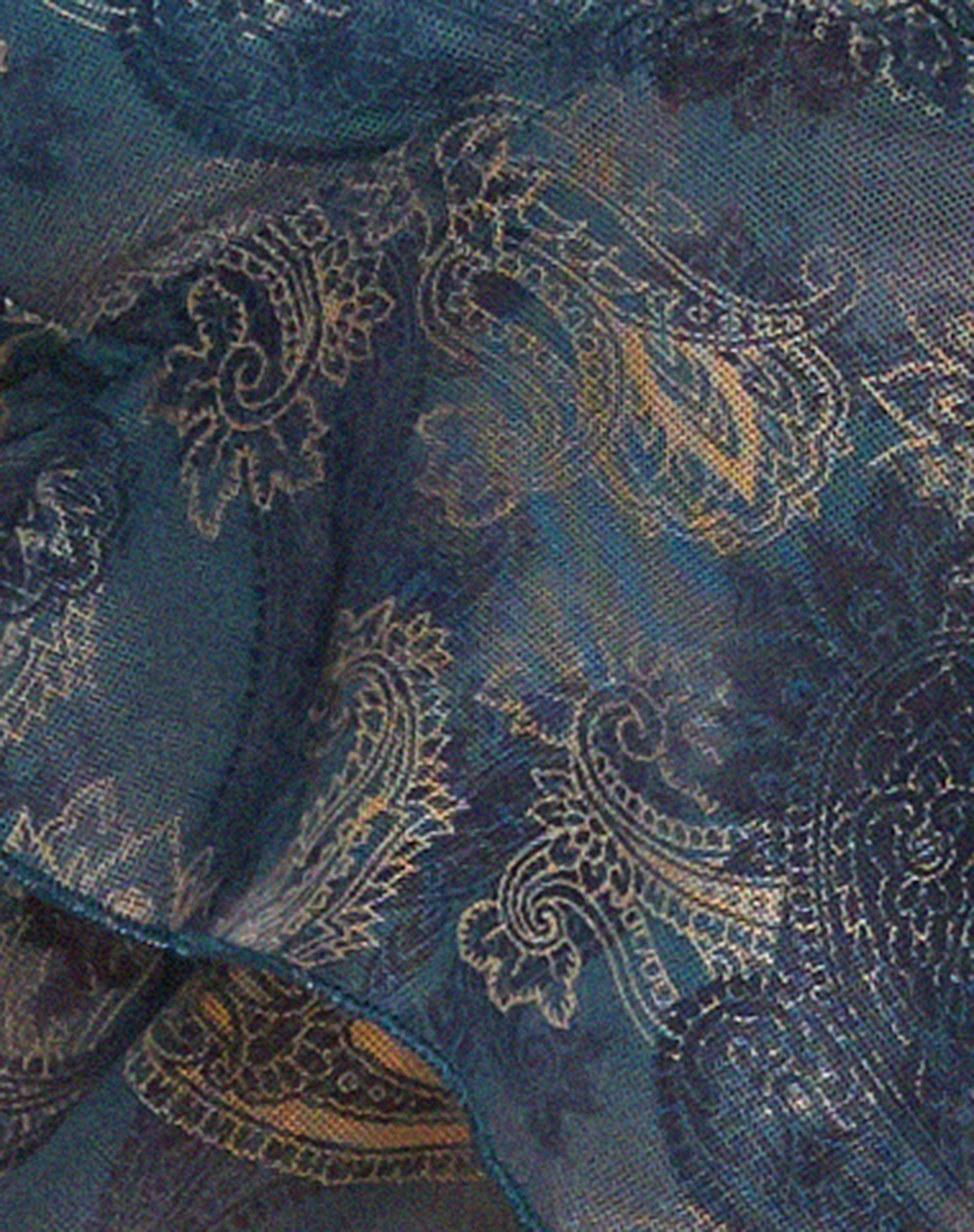 Valencia - Blue Paisley Butterfly Mesh Top
