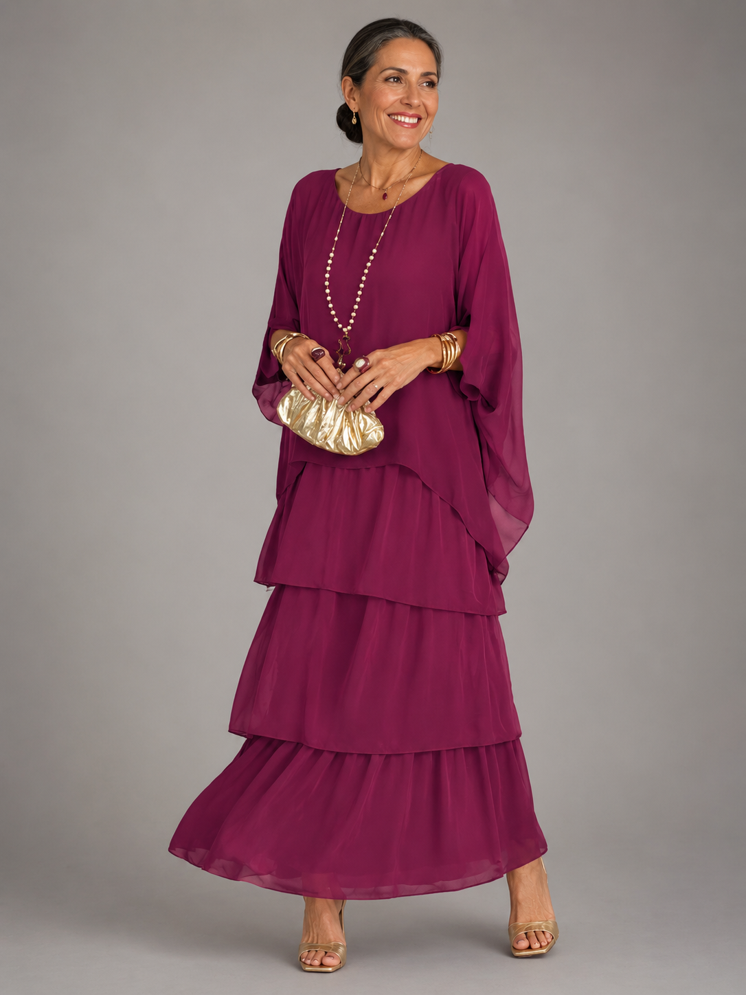 Ondine - Maxi Dress — Berry